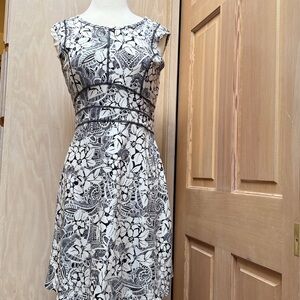 Title Nine Black and White Floral Mini Dress